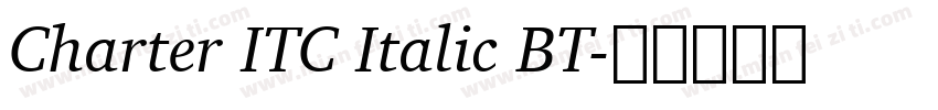 Charter ITC Italic BT字体转换